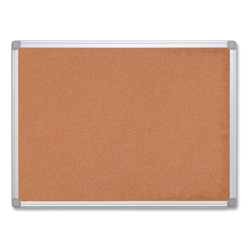 Earth Cork Board, 24 x 18, Natural Surface, Silver Aluminum Frame-(BVCCA021790)