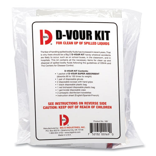 Dvour Clean-up Kit, Powder, All Inclusive Kit, 6/Carton-(BGD169)