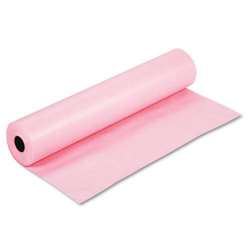 Rainbow Duo-Finish Colored Kraft Paper, 35 lb Wrapping Weight, 36" x 1,000 ft, Pink-(PAC63260)