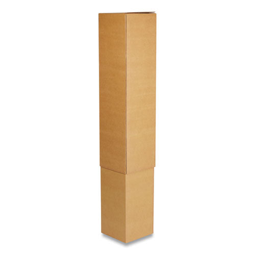 Telescoping Inner Boxes, 200 lb Mullen Rated, Half Slotted Container (HSC), 6" x 6" x 48" to 90", Brown Kraft, 25/Bundle-(CWZ6006064890)