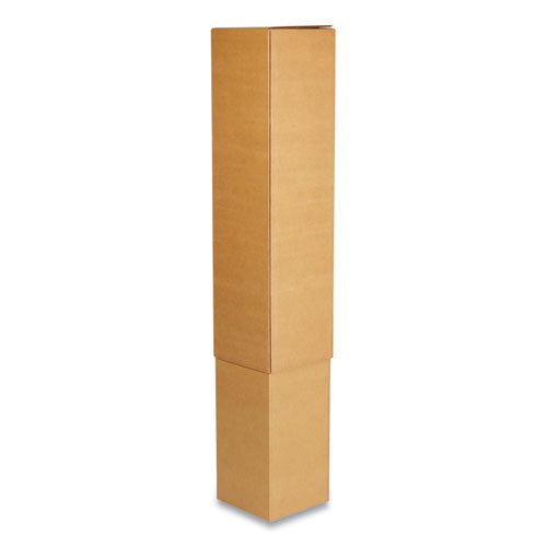 Telescoping Outer Boxes, 200 lb Mullen Rated, Half Slotted Container (HSC), 6" x 6" x 48" to 90", Brown Kraft, 25/Bundle-(CWZ6006064890T)