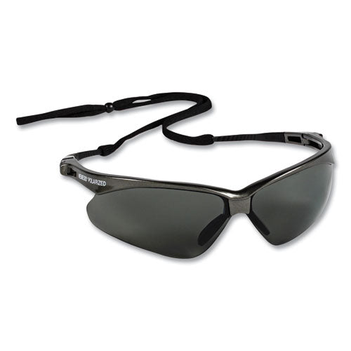 Nemesis Safety Glasses, Gunmetal Frame, Smoke Lens, 12/Box-(KCC28635)