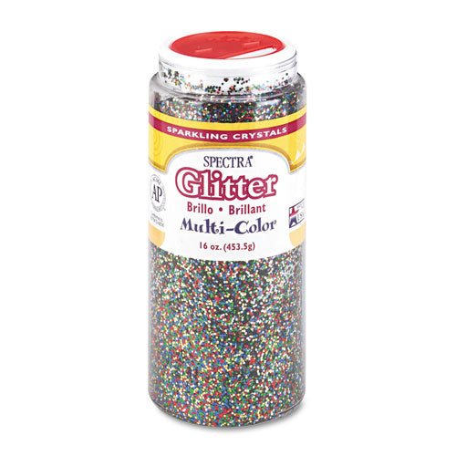 Spectra Glitter, 0.04 Hexagon Crystals, Multicolor, 16 oz Shaker-Top Jar-(PAC91790)