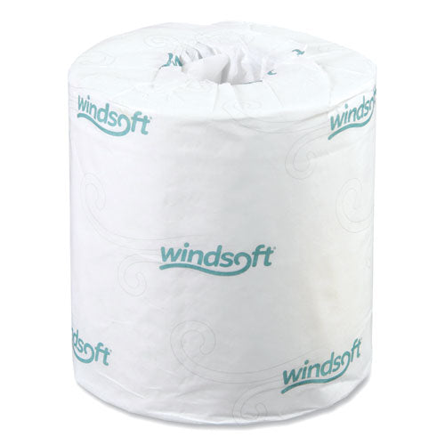 Bath Tissue, Septic Safe, Individually Wrapped Rolls, 2-Ply, White, 500 Sheets/Roll, 48 Rolls/Carton-(WIN2405)