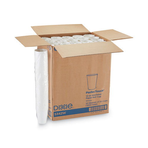 PerfecTouch Hot/Cold Cups, 12 oz, White, 50/Bag, 20 Bags/Carton-(DXE5342W)