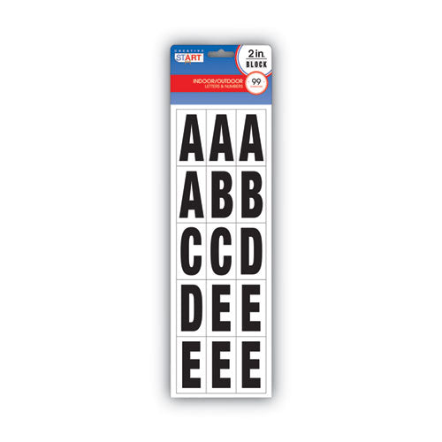 Letters, Numbers and Symbols, Self Adhesive, Black, 2"h, 84 Characters-(COS098131)