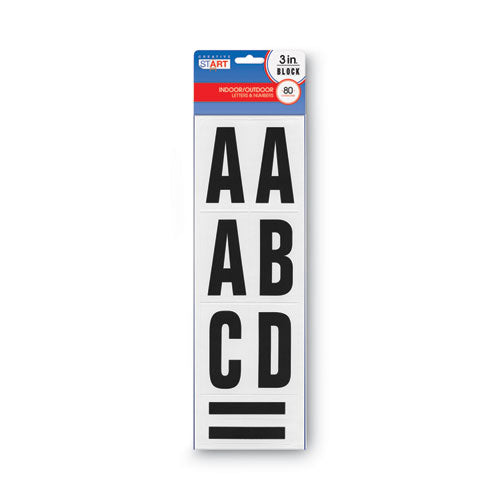 Letters, Numbers and Symbols, Self Adhesive, Black, 3"h, 64 Characters-(COS098132)