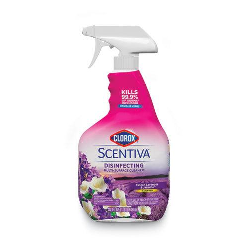 Scentiva Multi Surface Cleaner, Tuscan Lavender and Jasmine, 32 oz, 6/Carton-(CLO31387)