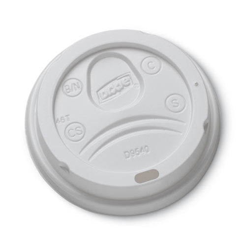 Sip-Through Dome Hot Drink Lids, Fits 10 oz Cups, White, 100/Pack-(DXEDL9540)