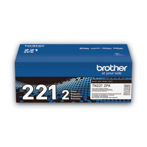 TN2212PK Toner, 2,500 Page-Yield, Black, 2/Pack-(BRTTN2212PK)