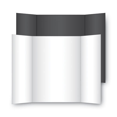 Two Cool Tri-Fold Poster Board, 36 x 48, Black/White, 6/Carton-(GEO27135)