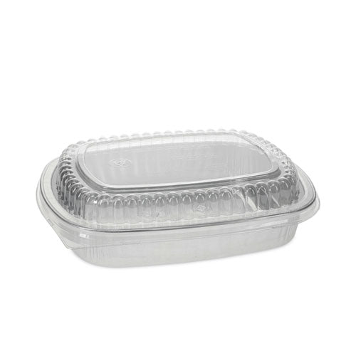 Classic Carry-Out Container, 46 oz, 9.75 x 7.75 x 1.75, Silver, Aluminum, 50/Carton-(PCTY6710PWPSFG)