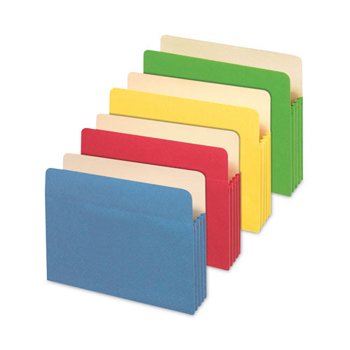 Redrope Expanding File Pockets, 3.5" Expansion, Letter Size, Assorted Colors, 5/Box-(UNV13562)