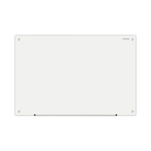 Frameless Glass Marker Board, 36 x 24, White Surface-(UNV43232)