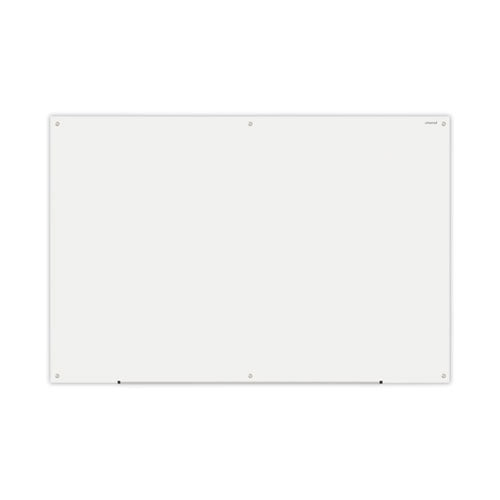 Frameless Glass Marker Board, 72 x 48, White Surface-(UNV43234)