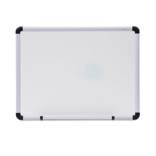 Modern Melamine Dry Erase Board with Aluminum Frame, 24 x 18, White Surface-(UNV43722)