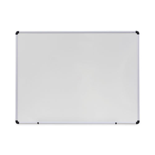 Modern Melamine Dry Erase Board with Aluminum Frame, 48 x 36, White Surface-(UNV43724)