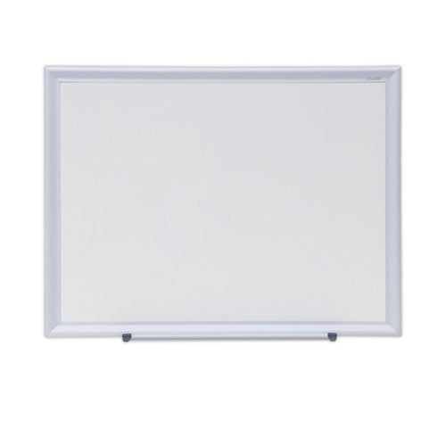 Deluxe Melamine Dry Erase Board, 24 x 18, Melamine White Surface, Silver Aluminum Frame-(UNV44618)