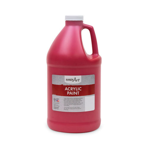 Acrylic Paint, Red, 64 oz Bottle-(HAN102040)