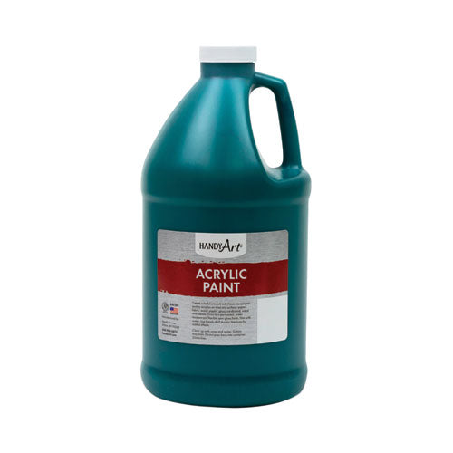 Acrylic Paint, Green, 64 oz Bottle-(HAN102050)