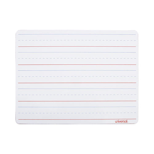 Lap/Learning Dry-Erase Board, Penmanship Ruled, 11.75 x 8.75, White Surface, 6/Pack-(UNV43911)