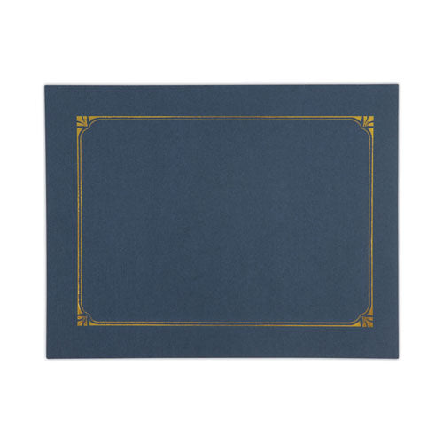 Certificate/Document Cover, 8.5 x 11 8 x 10 A4, Navy, 6/Pack-(UNV76897)