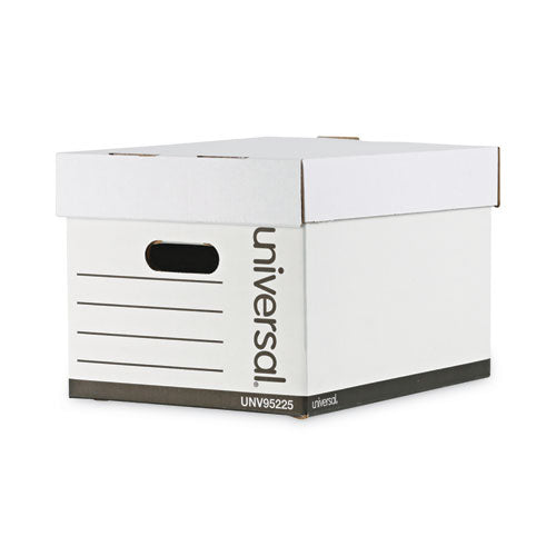 Professional-Grade Heavy-Duty Storage Boxes, Letter/Legal Files, White, 12/Carton-(UNV95225)