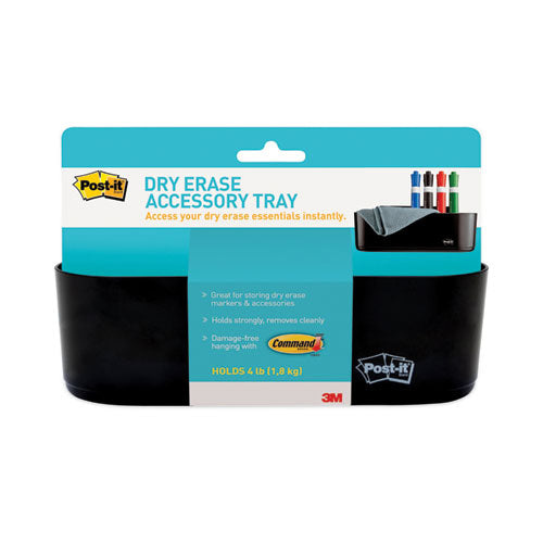 Dry Erase Accessory Tray, 8.5 x 3 x 5.25, Black-(MMMDEFTRAY)