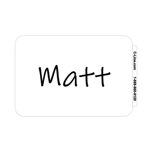 Self-Adhesive Name Badges, 3.5 x 2.25, White, 100/Box-(CLI92277)