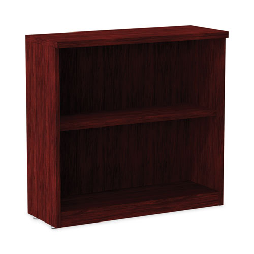 Alera Valencia Series Bookcase, Two-Shelf, 31.75w x 14d x 29.5h, Mahogany-(ALEVA633032MY)