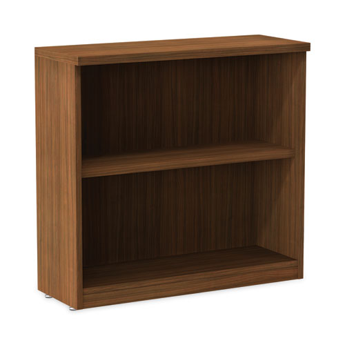 Alera Valencia Series Bookcase,Two-Shelf, 31.75w x 14d x 29.5h, Modern Walnut-(ALEVA633032WA)