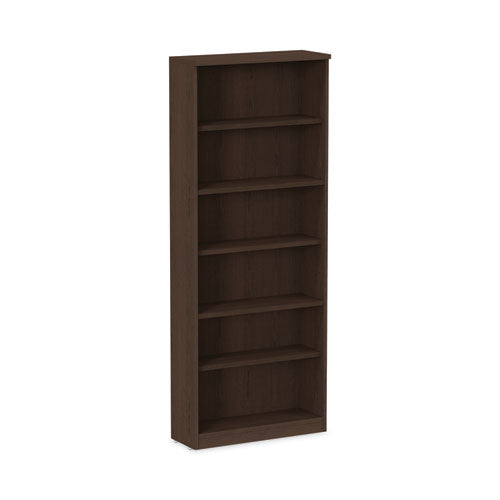 Alera Valencia Series Bookcase, Six-Shelf, 31.75w x 14d x 80.25h, Espresso-(ALEVA638232ES)