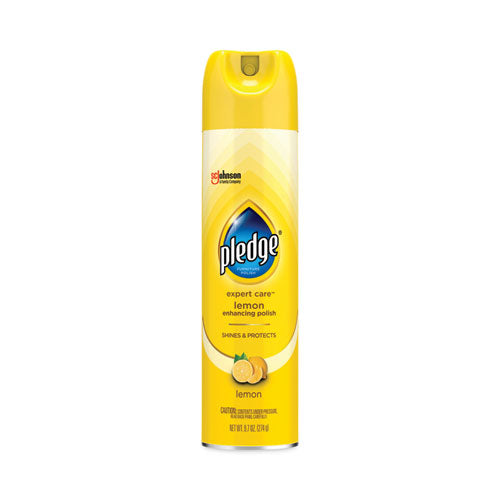 Furniture Polish, Lemon, 9.7 oz Aerosol Spray, 6/Carton-(SJN336298)