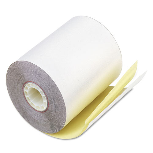 Impact Printing Carbonless Paper Rolls, 0.69" Core, 3.25" x 80 ft, White/Canary, 60/Carton-(ICX90770452)