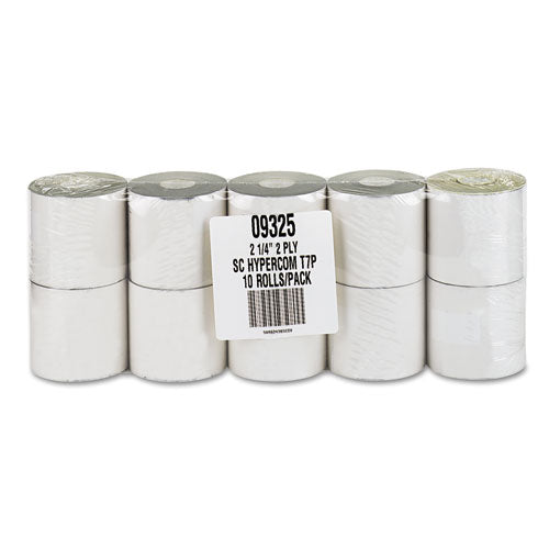 Impact Printing Carbonless Paper Rolls, 2.25" x 70 ft, White/Canary, 10/Pack-(ICX90770440)