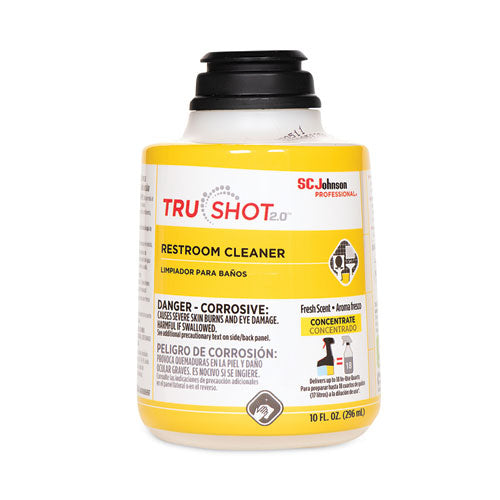 TruShot 2.0 Restroom Cleaner, Clean Fresh Scent, 10 oz Cartridge, 4/Carton-(SJN315384)