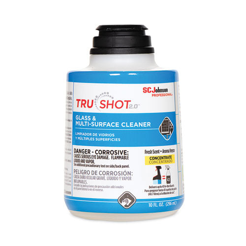 TruShot 2.0 Glass and Multisurface Cleaner, Clean Fresh Scent, 10 oz Cartridge, 4/Carton-(SJN315272)