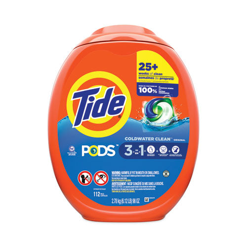 Pods, Tide Original, 112 Pods/Tub, 4 Tubs/Carton-(PGC03243)