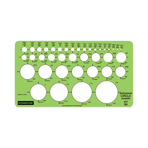 Templates, 39 Circles, 4 x 7.25, Green-(STD977101EA)