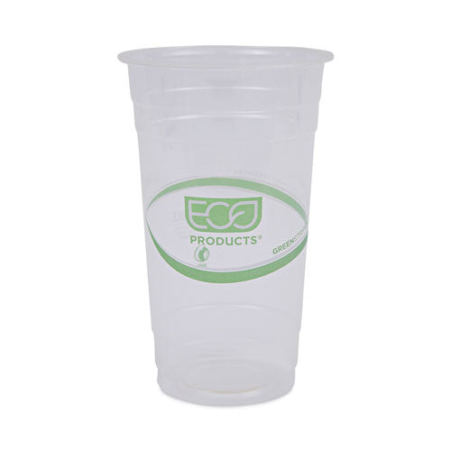 GreenStripe Renewable and Compostable PLA Cold Cups, 24 oz, 50/Pack, 20 Packs/Carton-(ECOEPCC24GS)