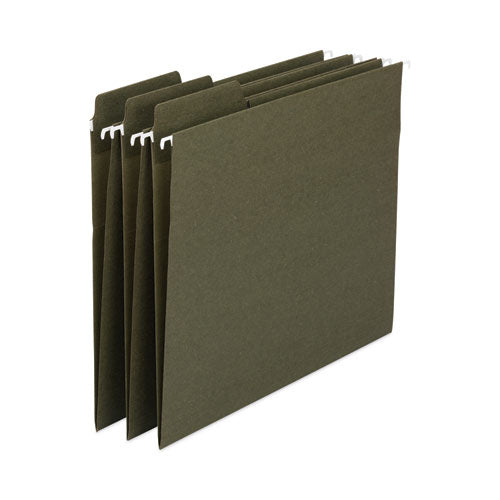 FasTab Hanging Folders, Letter Size, 1/3-Cut Tabs, Standard Green, 20/Box-(SMD64037)