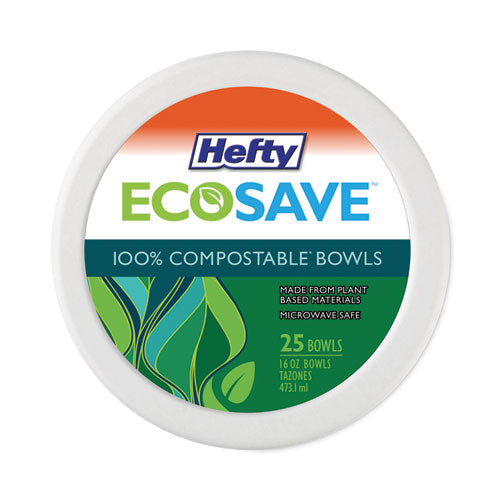 ECOSAVE Tableware, Plate, Bagasse,  6.75" dia, White, 30/Pack-(RFPD77300PK)