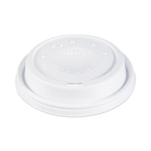 Cappuccino Dome Sipper Lids, Fits 12 oz to 24 oz Cups, White, 1,000/Carton-(DCC16EL)