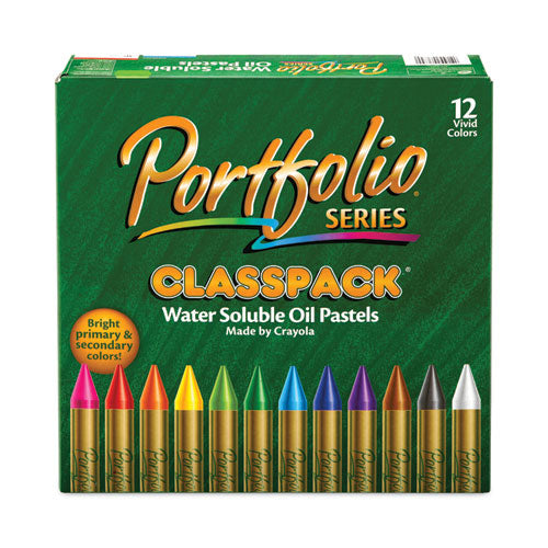 Portfolio Series Oil Pastels, 12 Assorted Colors, 300/Carton-(CYO523630)