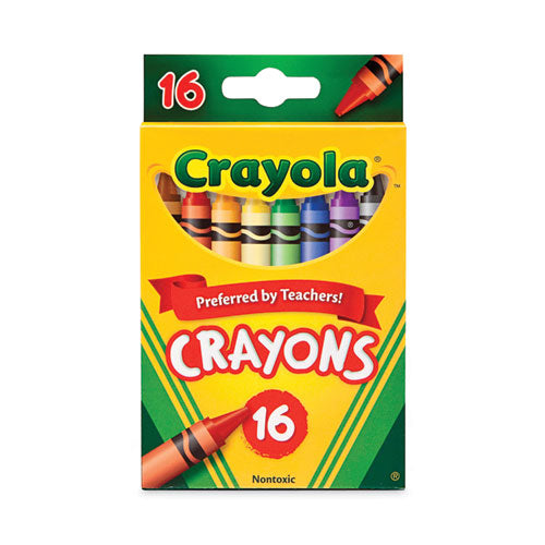 Classic Color Crayons, Peggable Retail Pack, 16 Colors/Pack-(CYO523016)