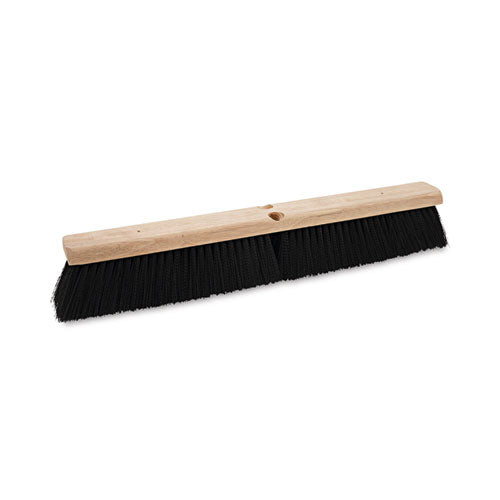 Floor Brush Head, 3" Black Polypropylene Bristles, 24" Brush-(BWK20624)