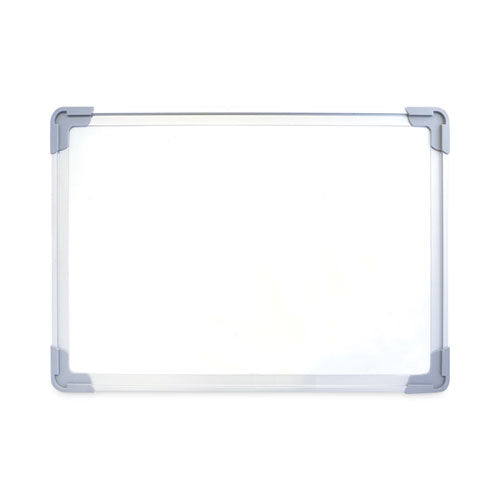 Dual-Sided Desktop Dry Erase Board, 18 x 12, White Surface, Silver Aluminum Frame-(FLP50000)