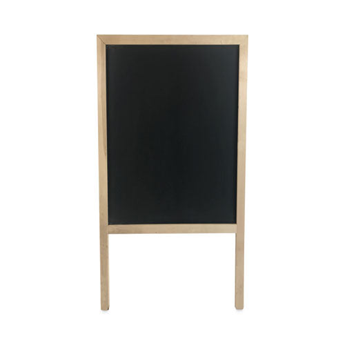 Black Chalkboard Marquee, 24 x 42, Black Surface, Natural Wood Frame-(FLP31222)