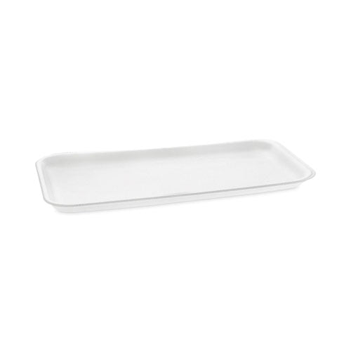 Supermarket Tray, #10S, 10.75 x 5.7 x 0.65, White, Foam, 500/Carton-(PCT0TF110S00000)