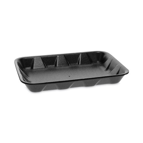 Supermarket Tray, #4D1, 9.5 x 7 x 1.25, Black, Foam, 500/Carton-(PCT0TFB04D10000)